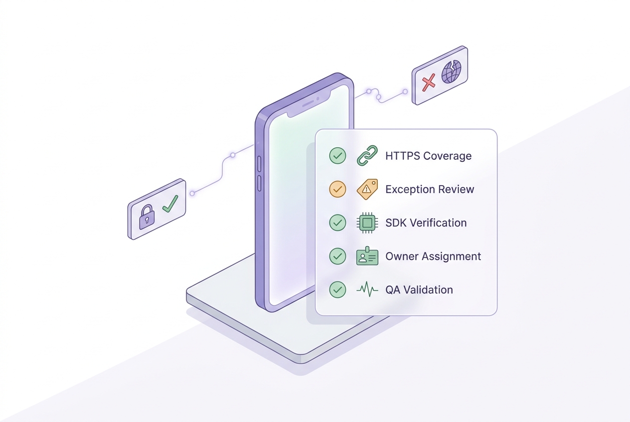 Checklist for final ATS release validation before submitting an iOS app to the App Store.