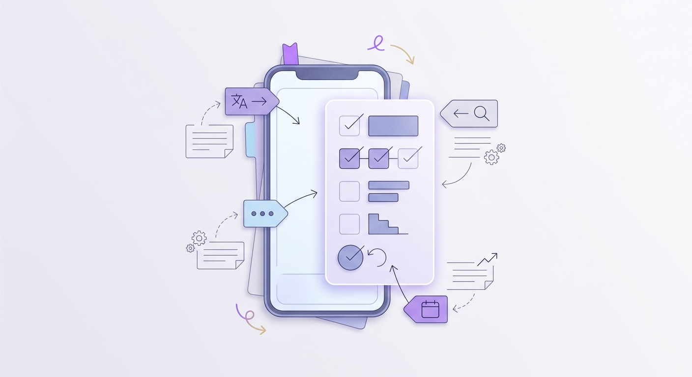 Checklist for founders preparing an App Store keyword set before launch and after the first review cycle.