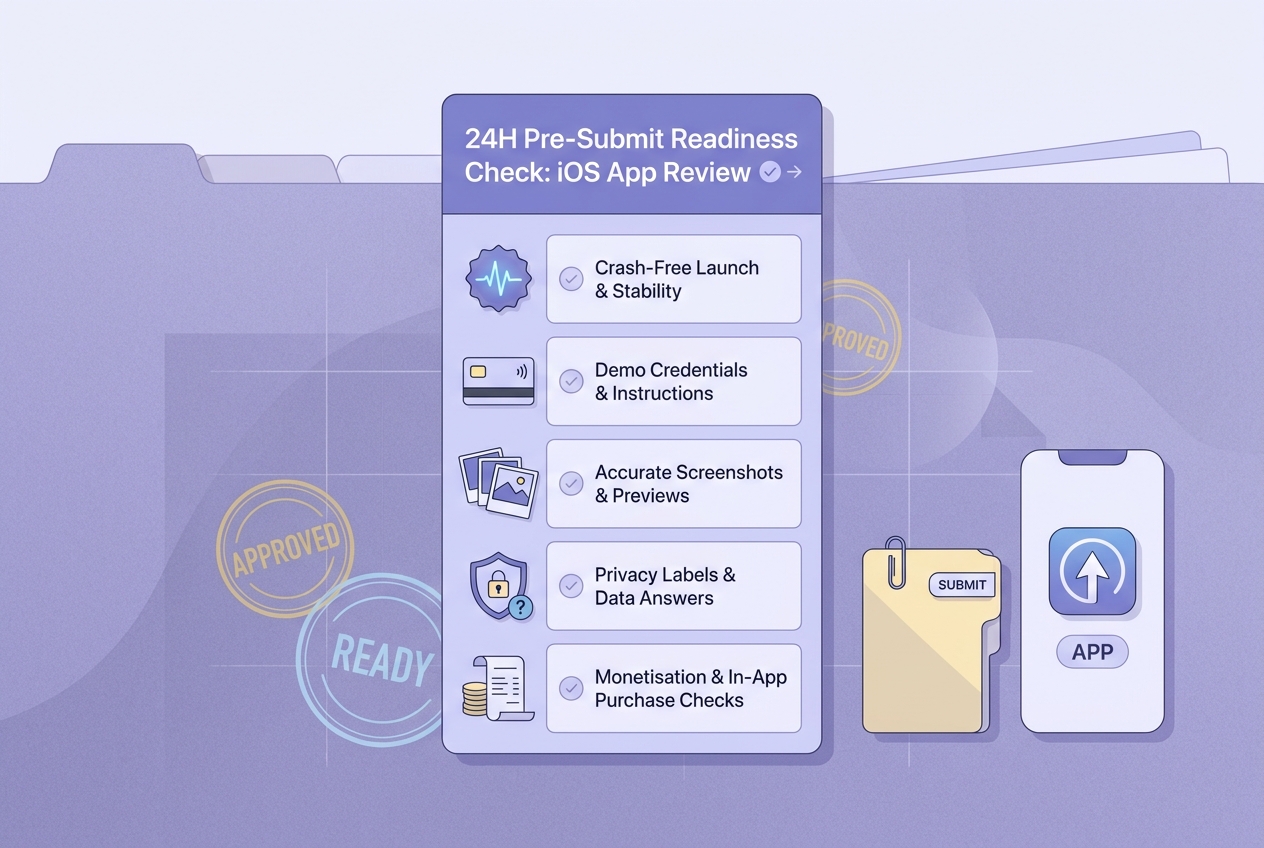 Final pre-submission checklist for App Store review readiness.