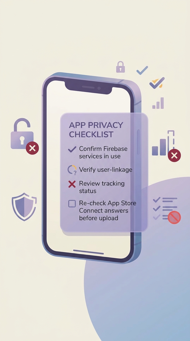 Reserved slot for a manually uploaded screenshot about common Firebase privacy label mistakes. Reserved slot for a manually uploaded screenshot about common Firebase privacy label mistakes.