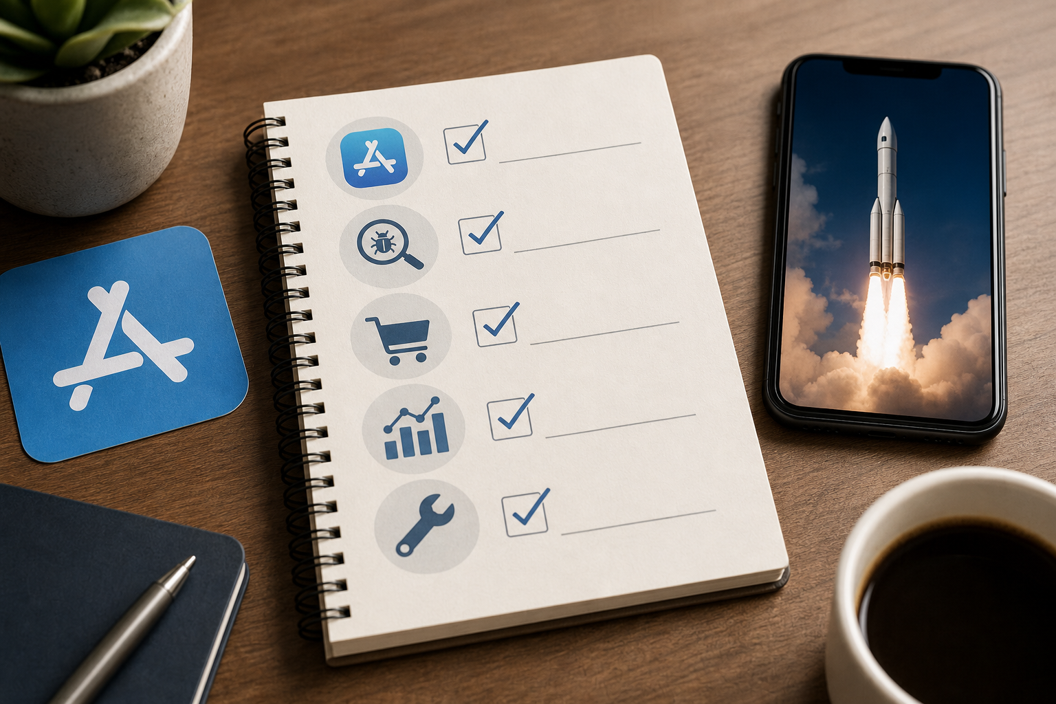 Checklist block showing immediate post-release actions for apps published to the App Store